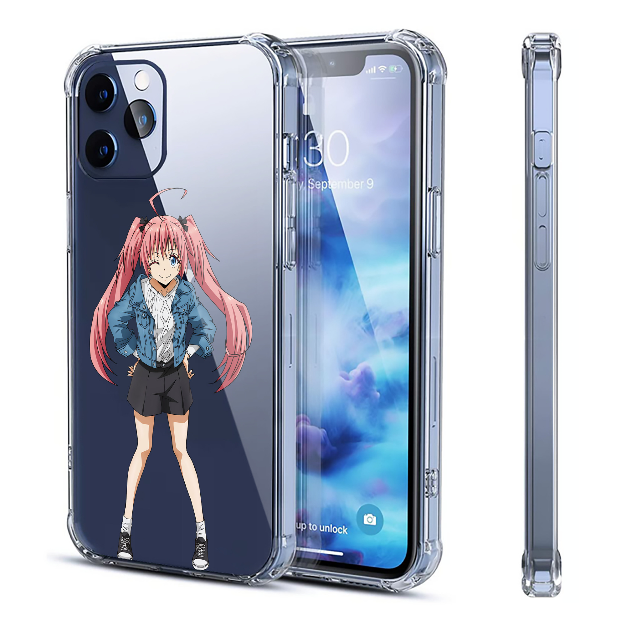 （画像用） 転スラ Regarding Reincarnated to Slime 【iPhone 12シリーズ対応】透明スマホケース（クリアソフトケース）